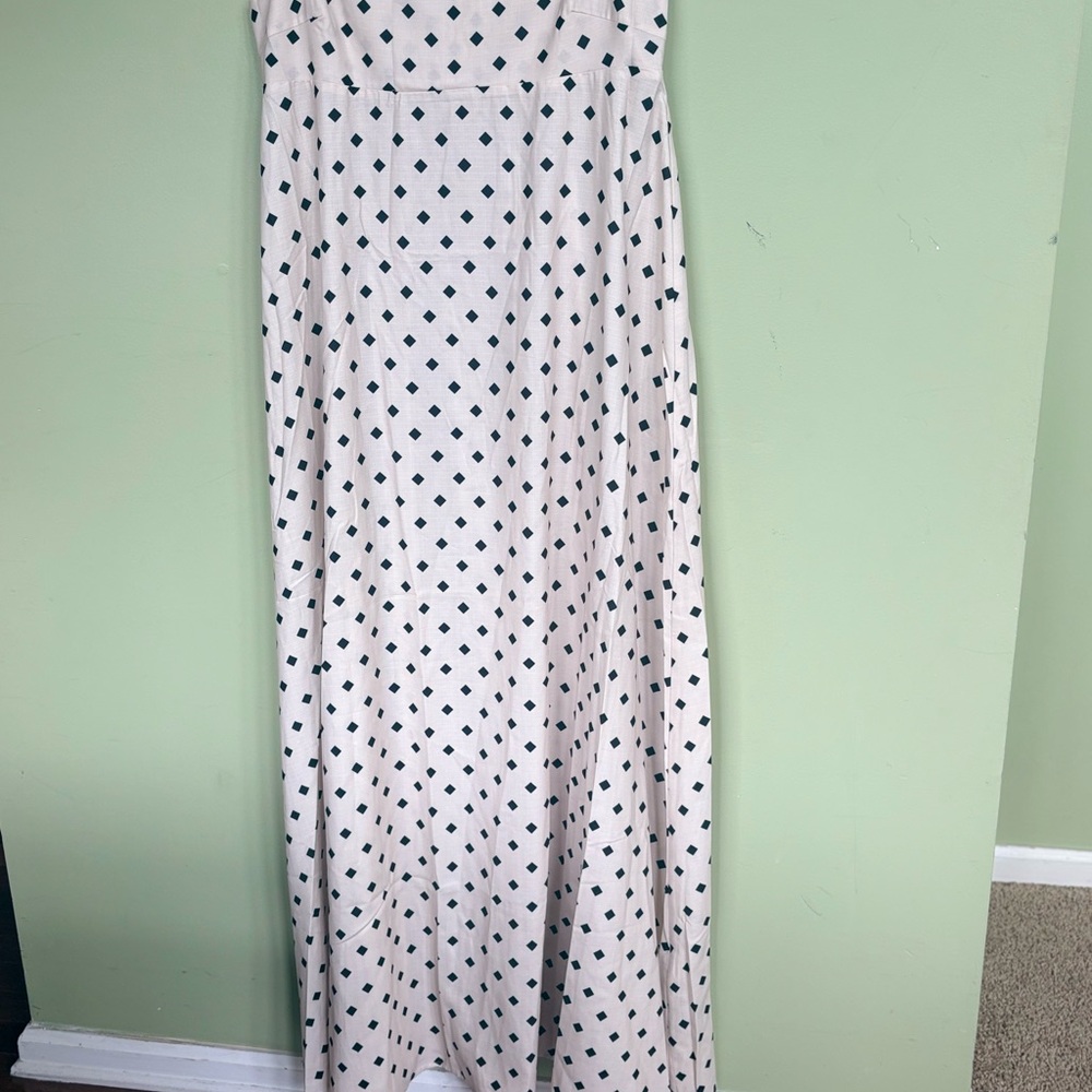 Commense Cream and Black Geometric Dress